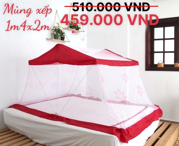Mùng Xếp Thông Minh Hưng Ngân 1m4x2m - Hình ảnh 3